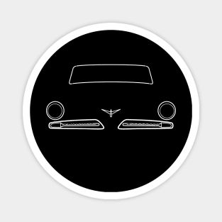 Studebaker Commander 1954 classic car white outline Magnet